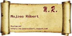 Mojzes Róbert névjegykártya
