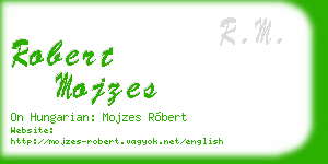 robert mojzes business card